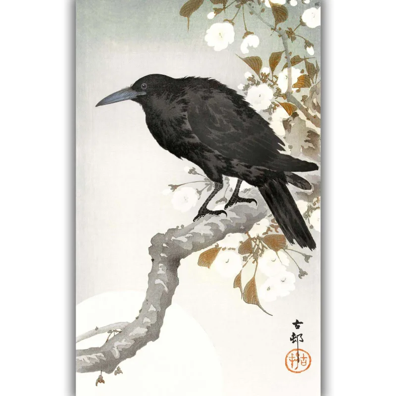 Reprodukcija „Varna ir pilnatis“, Ohara Koson