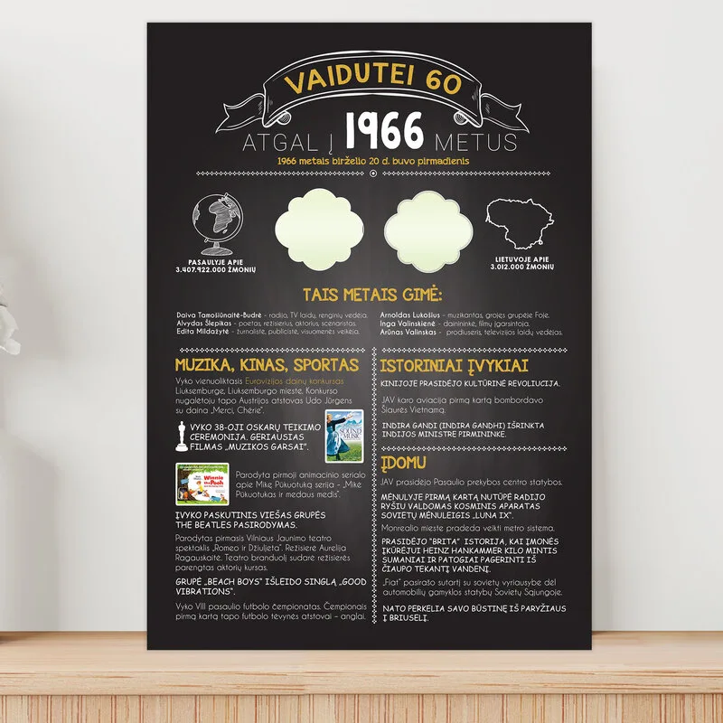 Plakatas „1966“ - Dovana 60 jubiliejui