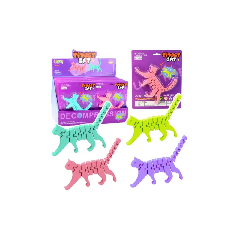 Erdvinis lankstus žaislas Katė Fidget 3D MIX 1vnt · 1