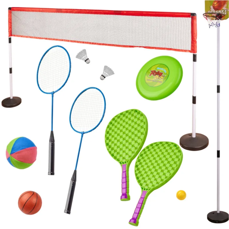 Sporto rinkinys 5in1 badmintonas krepšinis tinklinis tenisas frisbis · 1