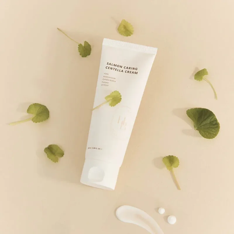 HEVEBLUE Salmon Caring Centella Cream – veido kremas su PDRN · 3
