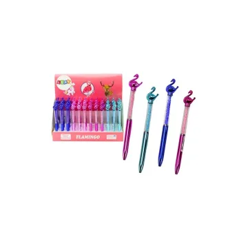 Flamingo tušinukas su mėlynu 0,7 mm užpildu 0,7 mm Mix