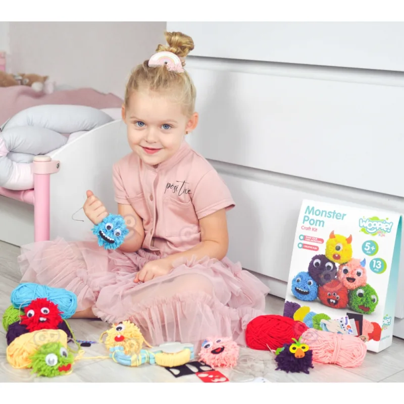 Kūrybinis rinkinys WOOPIE ART&FUN Monstras Pom · 2