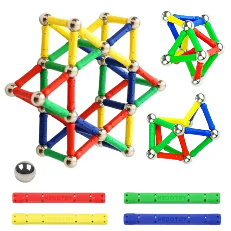 Magnetinis konstruktorius WOOPIE 3D blokeliai, 58 el. · 2