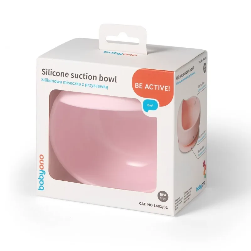 Babyono lėkštutė silikoninė neslystanti rožinė · 3