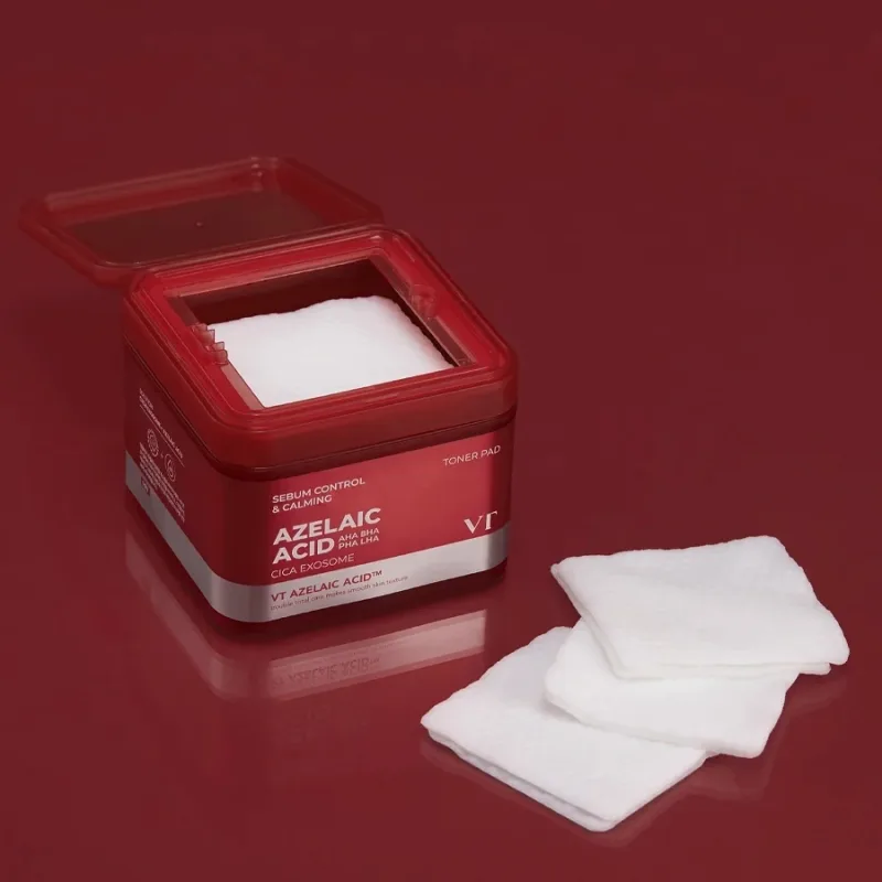 VT Cosmetics Az Care Toner Pad – toniko diskeliai su azelaino rūgštimi, 60 vnt. · 2