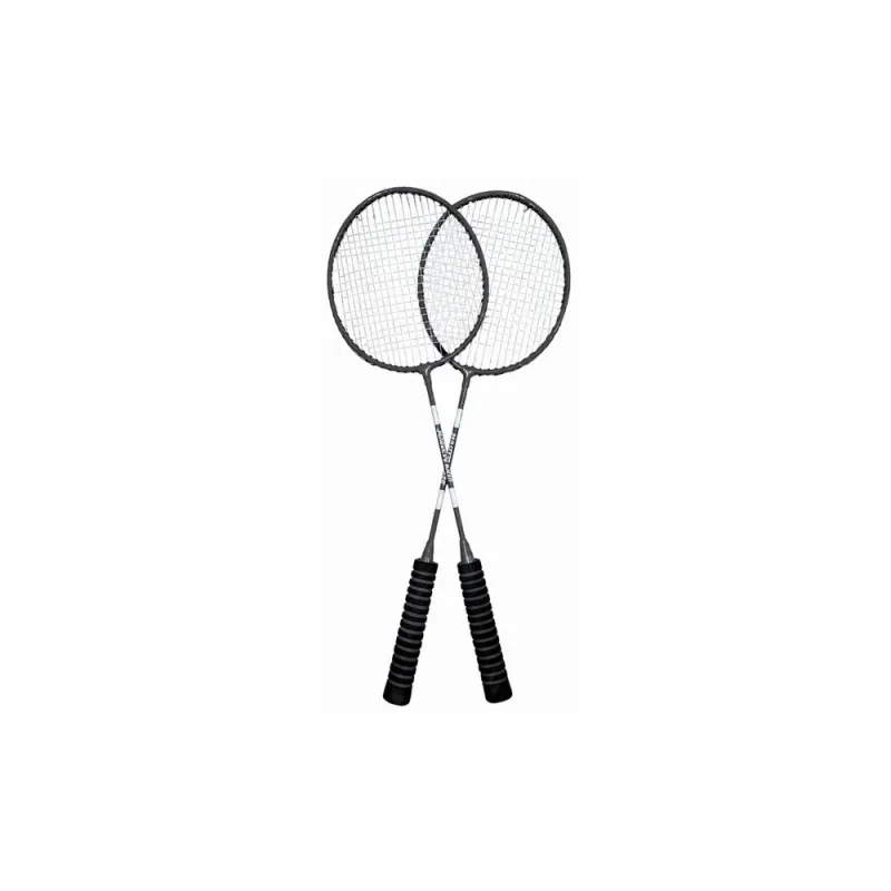 Badmintono žaidimo rinkinys: raketės, 3 kamuoliukai, dėklas, juodos spalvos · 3