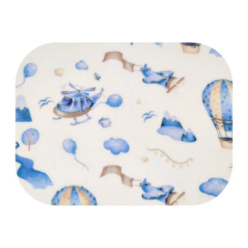 Sauskelnės - 24830 - FLANEL PRINT - EGA - FLIGHT - BLUE - dydis 70x80 cm · 2