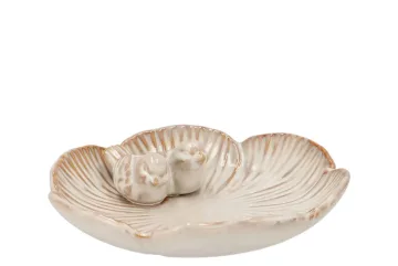 Balta lėkštė Sifan su paukščiukais — 26x26x7cm