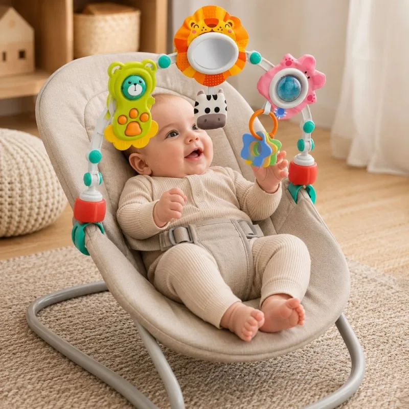 Žaislų lankas WOOPIE BABY Liūtas lovelei, vežimėliui ar automobilio kėdutei · 2