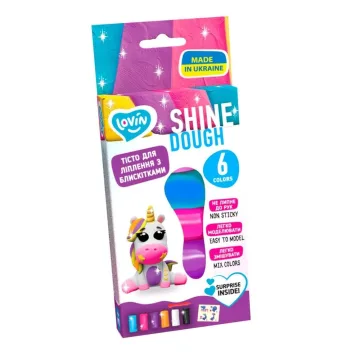 Kūrybinis rinkinys Modelino rinkinys Play Dough - Shine Asorti 6 spalvos