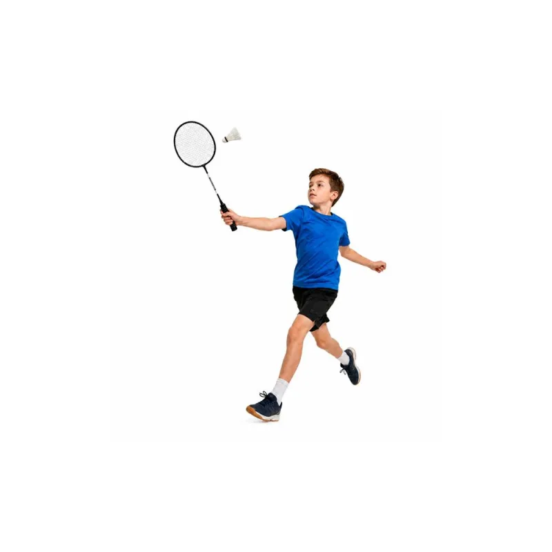 Badmintono žaidimo rinkinys: raketės, 3 kamuoliukai, dėklas, juodos spalvos · 2