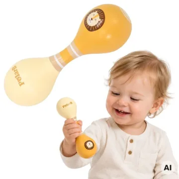 Muzikinis žaislas VIGA Double Maracas Lion PolarB
