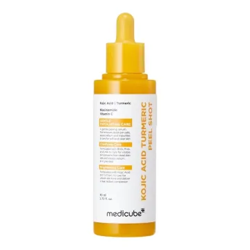 medicube Kojic Acid Turmeric Peel Shot – šviesinantis šveičiamasis veido serumas, 80 ml.