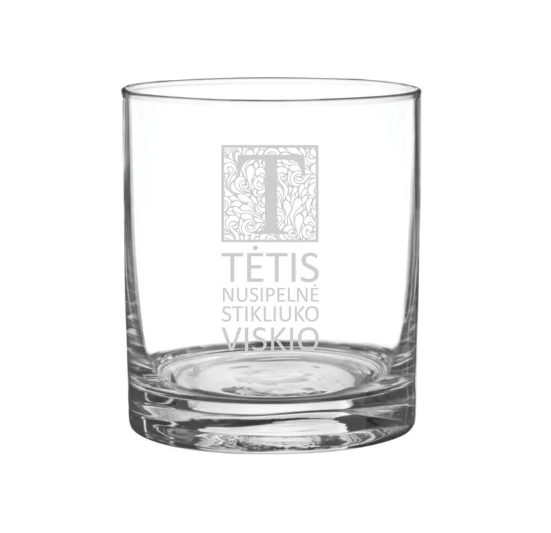 Stiklinė taurė „Tėtis nusipelnė stikliuko viskio“ (300ml)