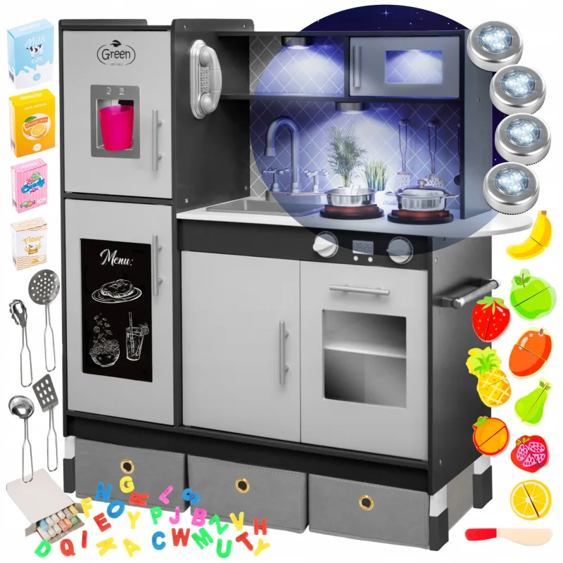Medinė vaikiška virtuvė KINDERPLAY · 1