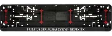 VALSTYBINIŲ NUMERIŲ RĖMELIAI „PRIEŠ JUS GERIAUSIAS ŽVEJYS - NEUŽKIBK!“