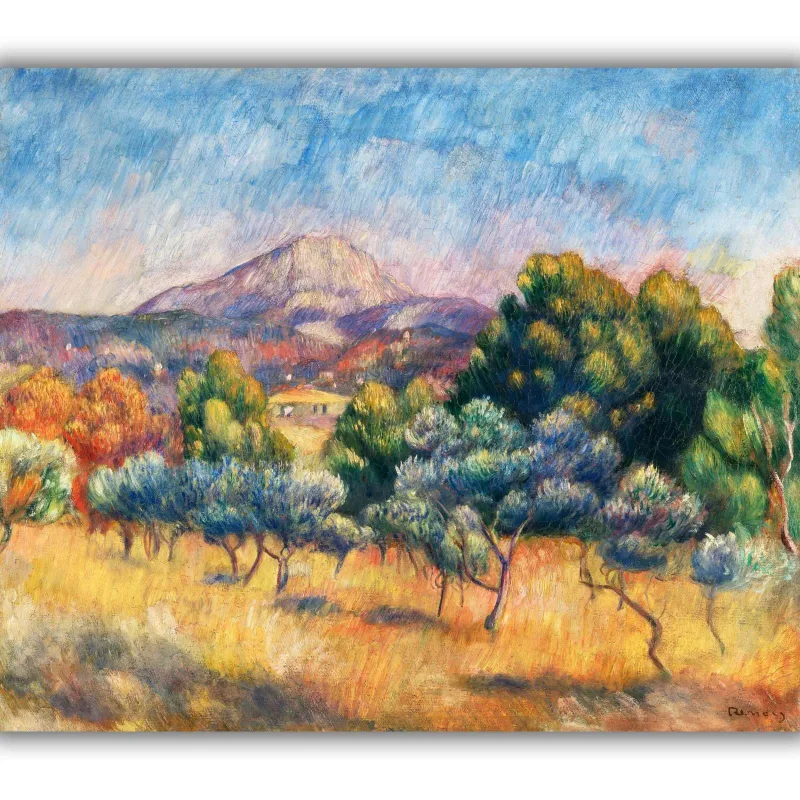 Reprodukcija „Šventosios Viktorijos kalnas“, Pierre-Auguste Renoir