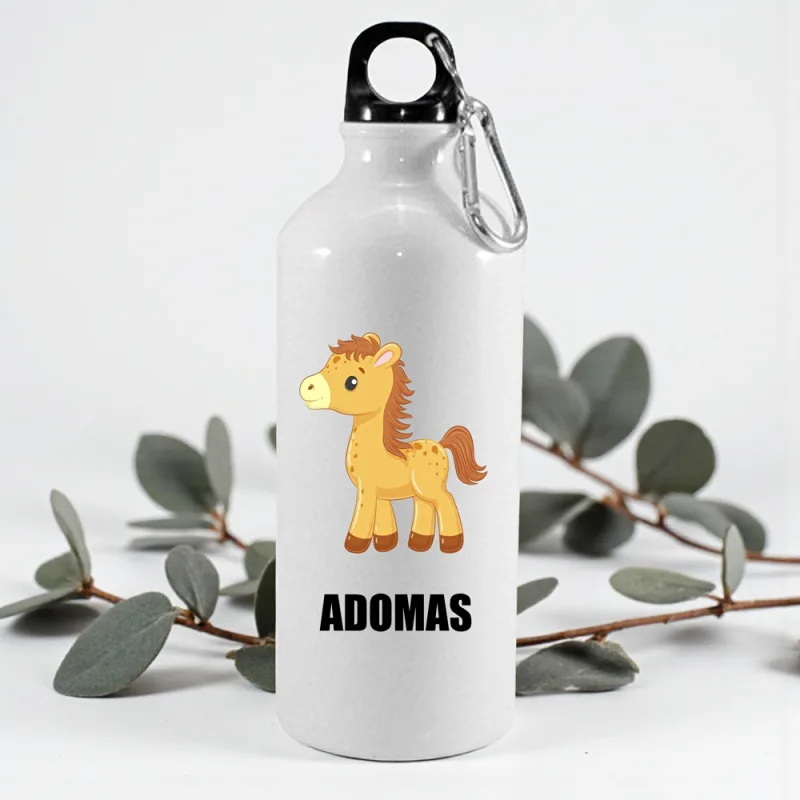 Balta vandens gertuvė su arkliuku ir jūsų pasirinktu vardu (400ml)