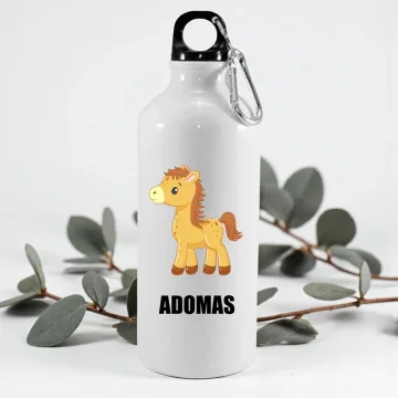 Balta vandens gertuvė su arkliuku ir jūsų pasirinktu vardu (400ml)
