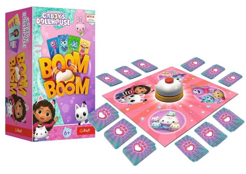 Trefl 02548 Boom Boom Gabby’s Dollhouse šeimos žaidimas · 1