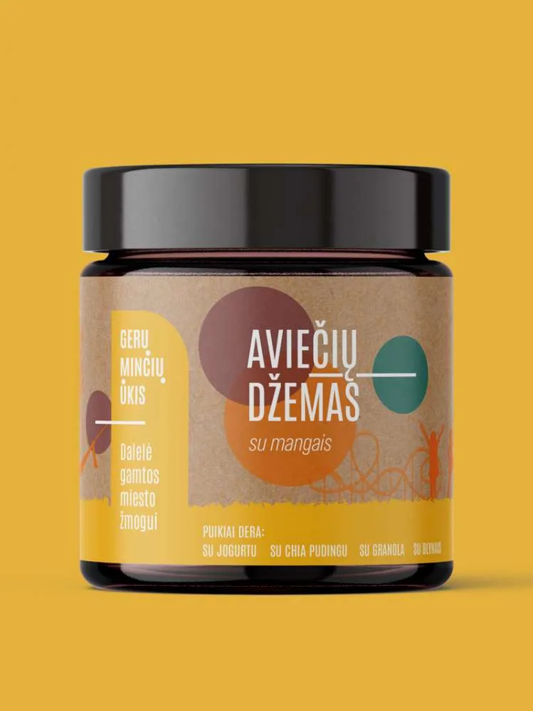 Aviečių džemas su mangais, 230g