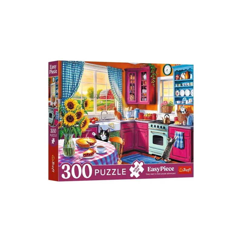 Dėlionė – 300 „EasyPiece“ – Ryte virtuvėje – „Trefl“ 23102 · 1