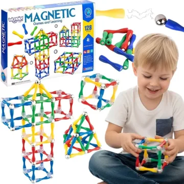 Magnetinis konstruktorius WOOPIE 3D blokai 128 el. XXL
