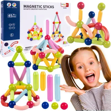 Magnetinis konstruktorius MalPlay, 45 detalės