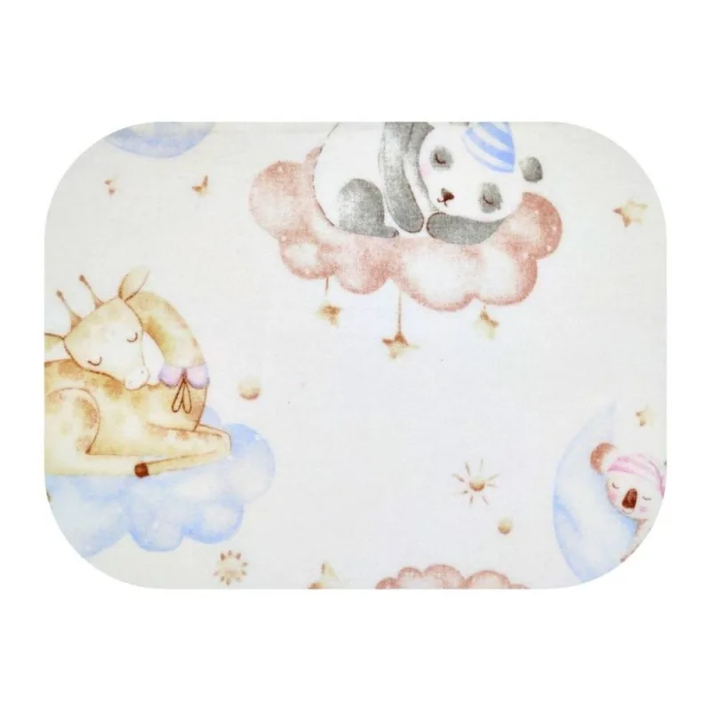 Sauskelnės - 24847 - FLANNEL PRINT - EGA - SLEIPING ANIMALS - dydis 70x80 cm · 2