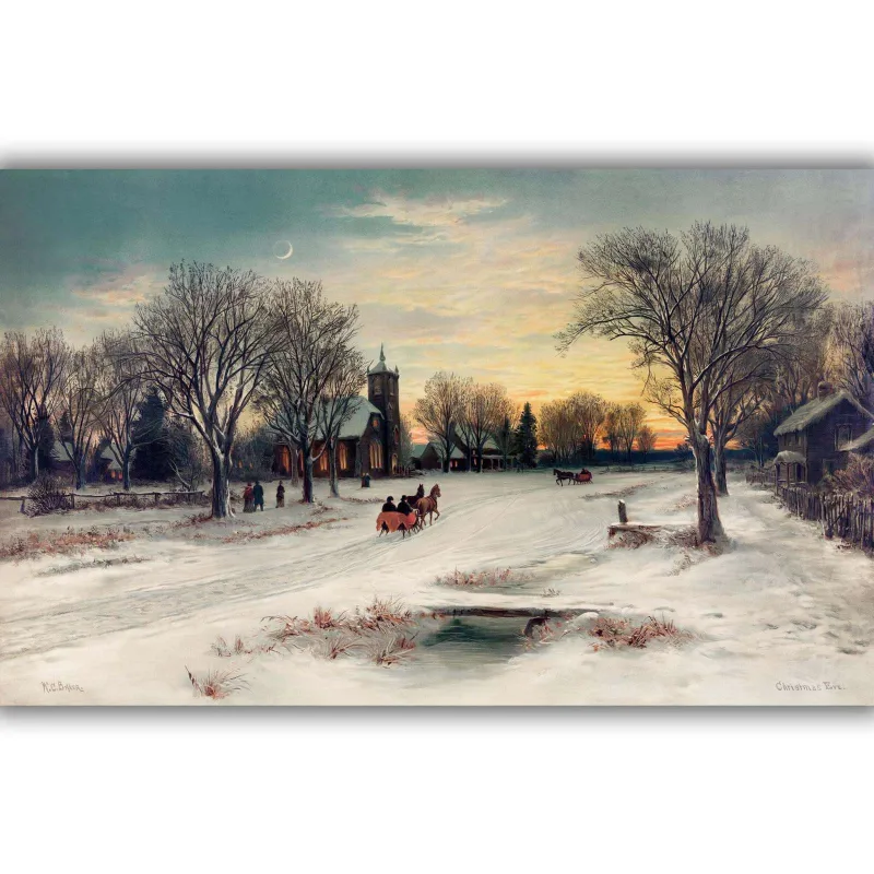 Reprodukcija „Kūčių vakaras“, W. C. Bauer (1885)