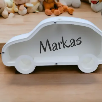 3D Taupyklė Mašinėlė (Su Jūsų pasirinktu vardu)