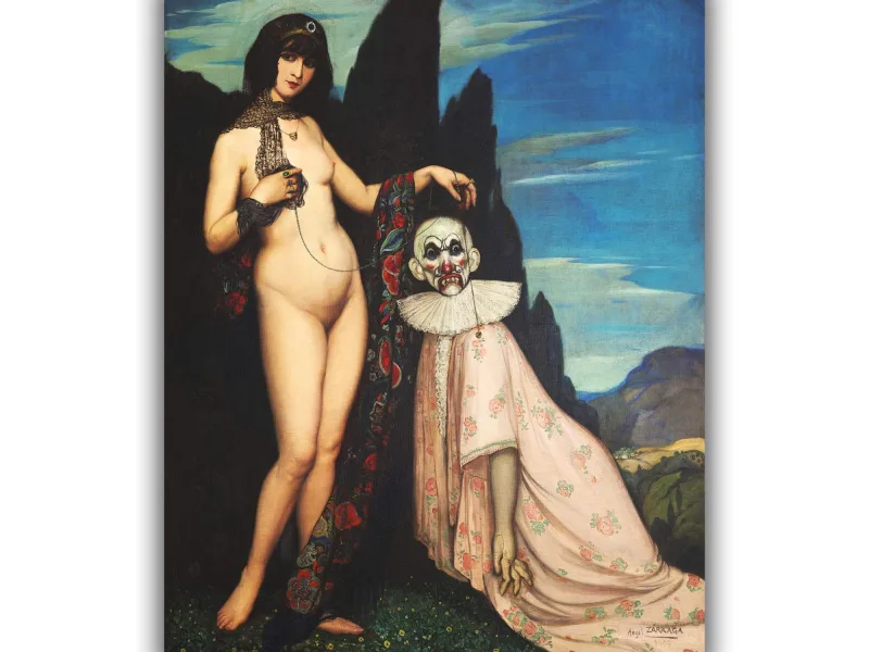 Reprodukcija „Moteris ir marionetė“, Angel Zarraga, (1909)