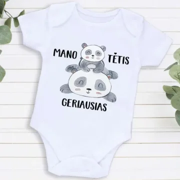 Smėlinukas kūdikiui su pandomis „Mano tėtis geriausias“