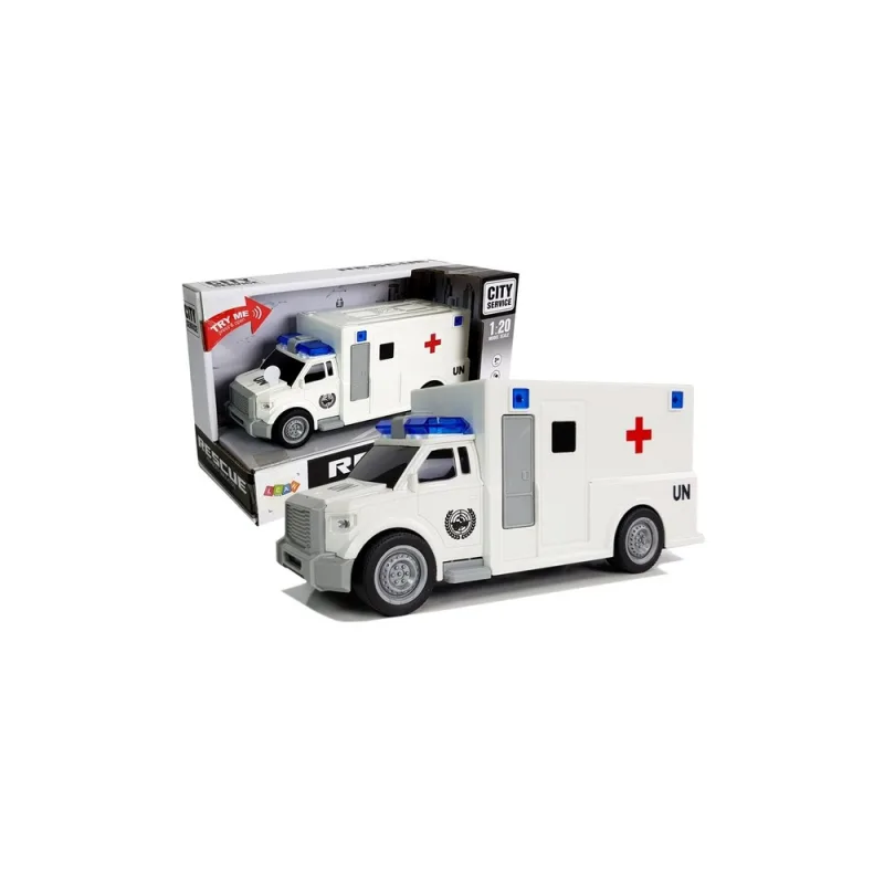 Greitosios pagalbos automobilis su pavara 1:20 su garsu · 1