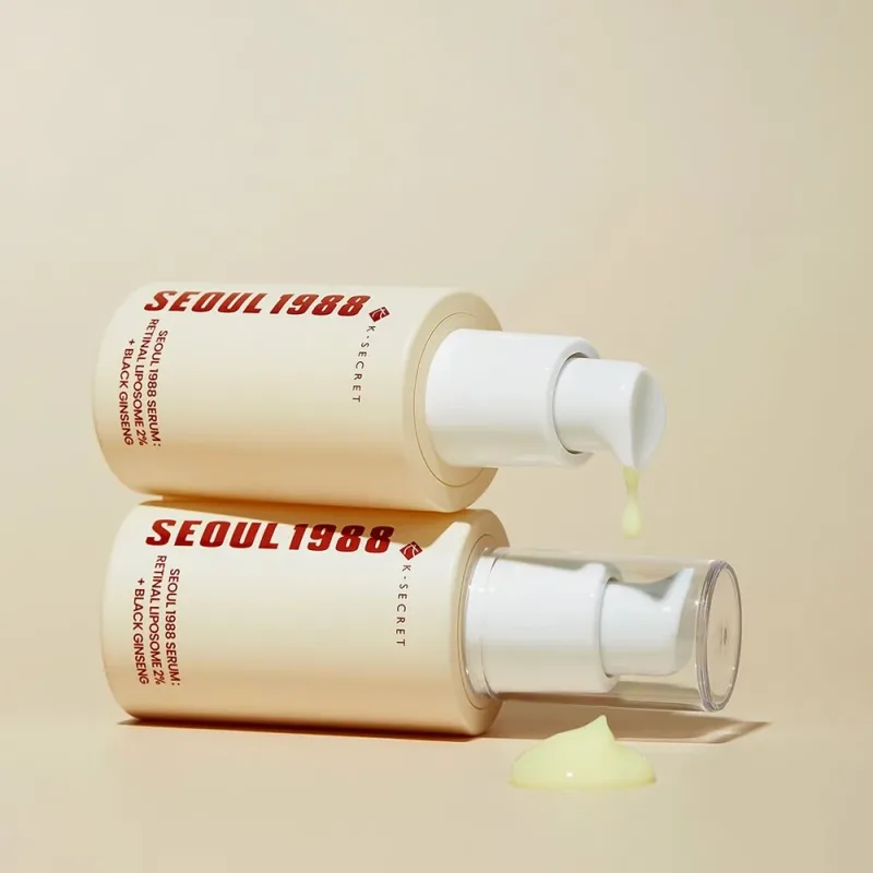 K-Secret Seoul 1988 Serum: Retinal Liposome 2% + Black Ginseng – veido serumas su retinaliu · 2