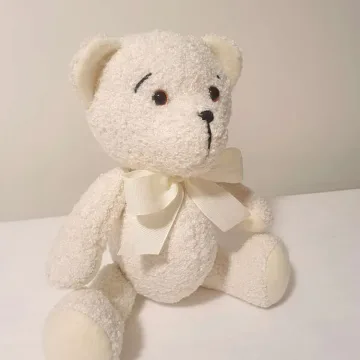 Meškiukas, siūtas iš Bukle  audinio, ūgis 30 cm
