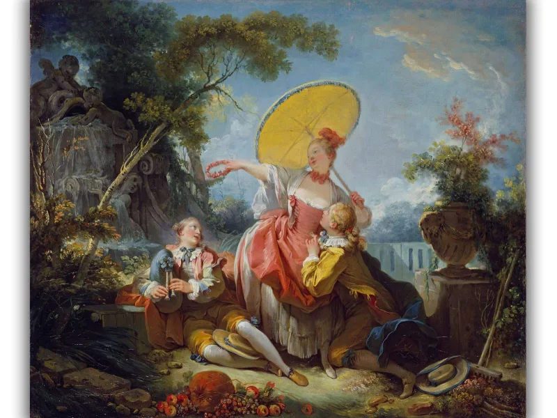 Reprodukcija „Muzikinis konkursas“, Jean Honoré Fragonard