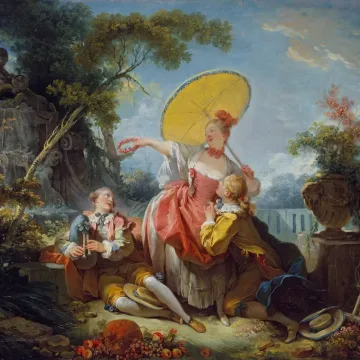Reprodukcija „Muzikinis konkursas“, Jean Honoré Fragonard