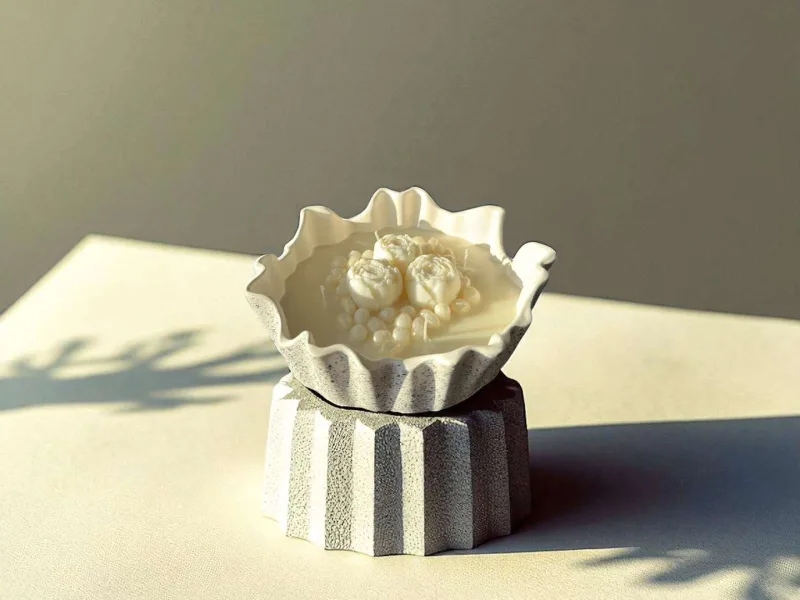Sojų vaško žvakė - MARBLE OF PEARLS, 450ml