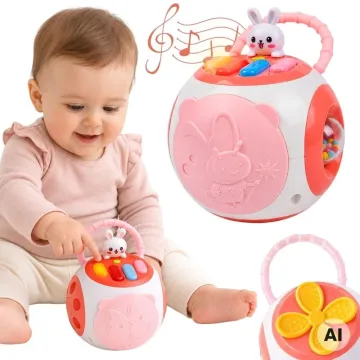 Woopie Baby interaktyvus edukacinis kamuolys su pianinu, garsais ir šviesomis