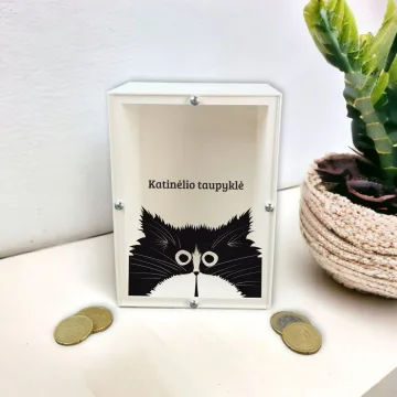 3D Taupyklė stačiakampė „Katinėlio taupyklė“
