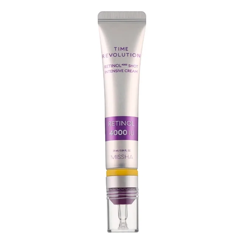 MISSHA Time Revolution Retinol 4000 Shot Intensive Cream – intensyvus veido kremas su retinoliu, 25 ml. · 1
