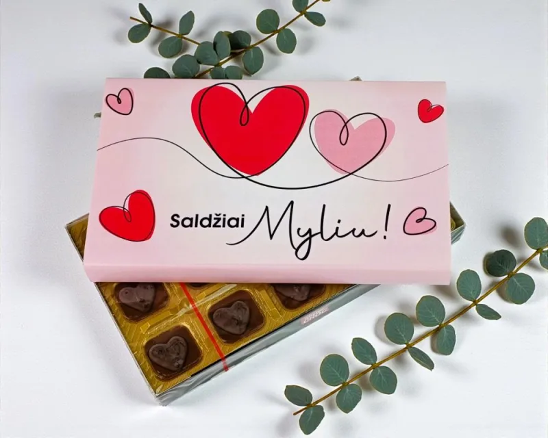 Šokoladiniai saldainiai „Saldžiai myliu“
