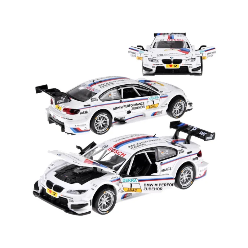 Metalinis sportinio automobilio modelis BMW M3 DTM, mastelio 1:32, skamba žibintai ZA4608 · 1
