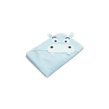Rankšluostis Sensillo BathFriends 100x100, Mėlynas begemotas