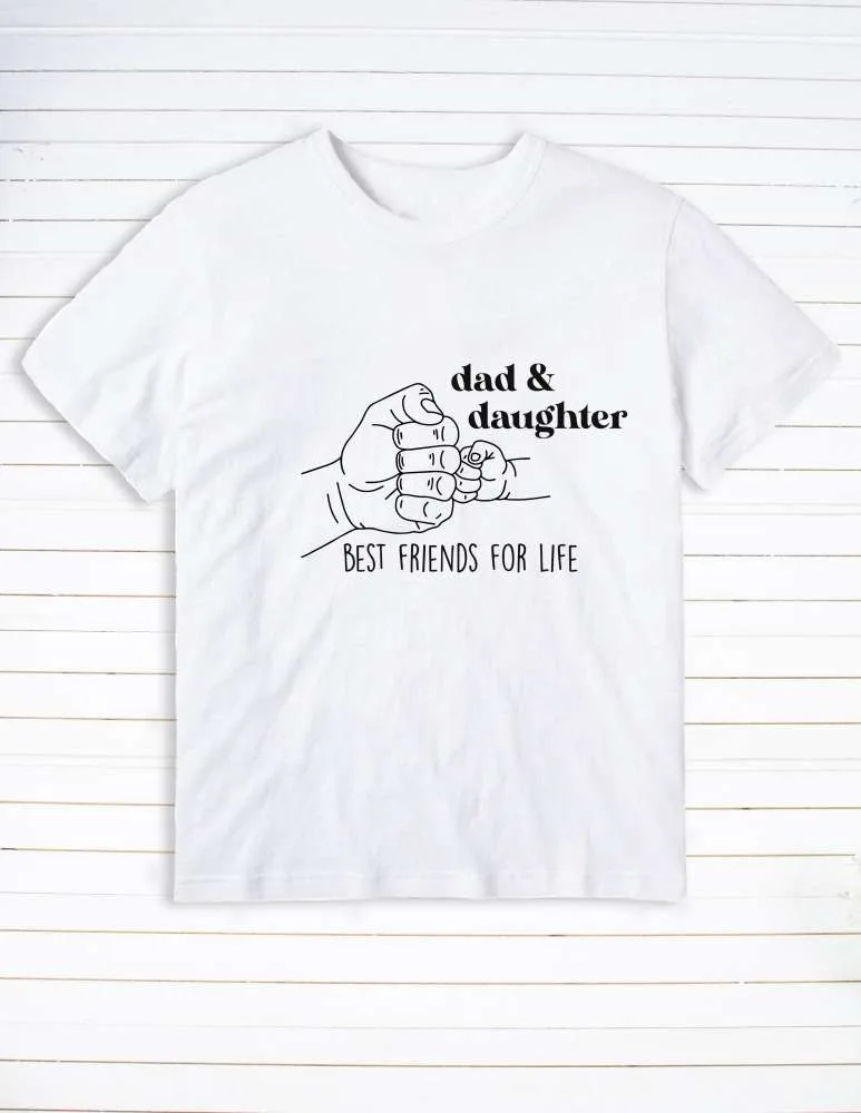 Marškinėliai tėčiui “Dad and daughter”