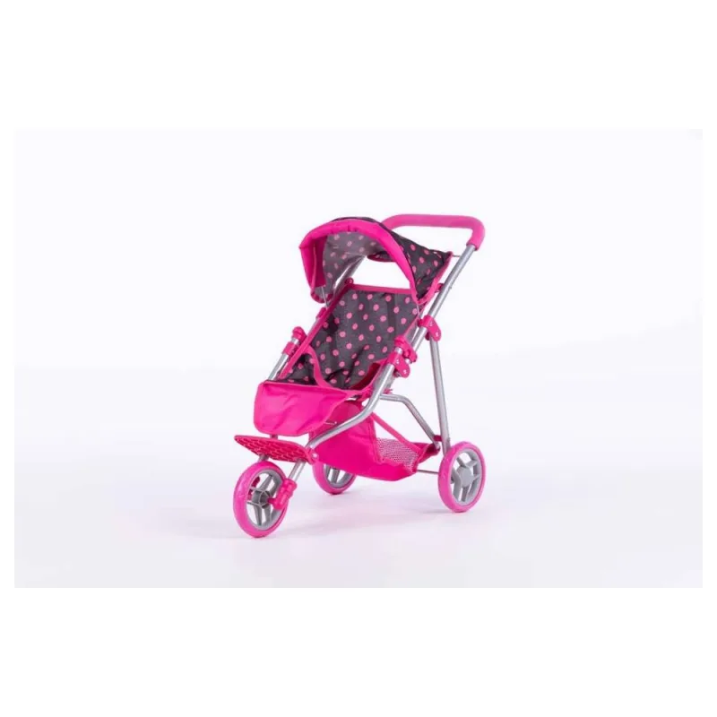 Lėlės vežimėlis - 9326 - KATE - BLACK & PINK · 1