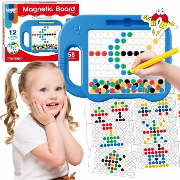 Magnetinė lenta „Mozaika“ – Montessori dėlionė su taškeliais MagPad