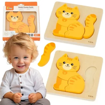 Medinė dėlionė VIGA Ginger Kitten